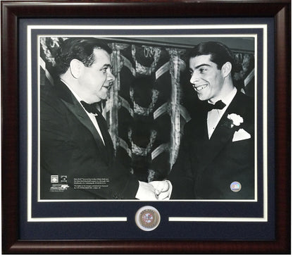 Babe Ruth & Joe DiMaggio NY Yankees 1938 16x20 Framed Photo File Licensed Hof