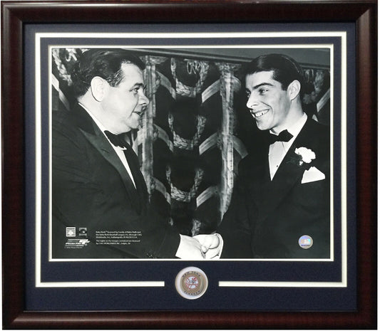 Babe Ruth & Joe DiMaggio NY Yankees 1938 16x20 Framed Photo File Licensed Hof