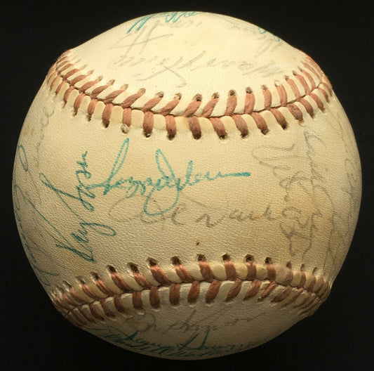 1974 Oakland A’s World Series Team signed Baseball 31 auto Reggie Jackson JSA