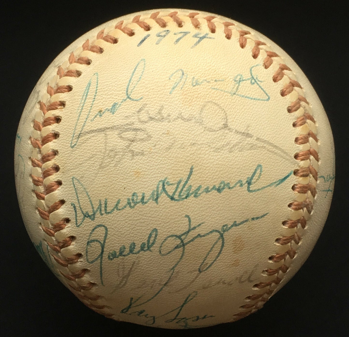 1974 Oakland A’s World Series Team signed Baseball 31 auto Reggie Jackson JSA