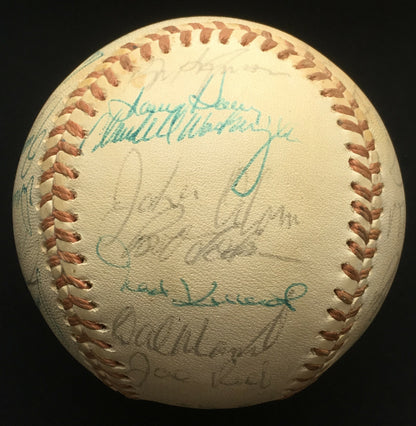1974 Oakland A’s World Series Team signed Baseball 31 auto Reggie Jackson JSA