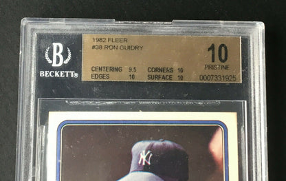 Ron Guidry 1982 Fleer Baseball card #38 Beckett BGS 10 Mint Pristine pop 2