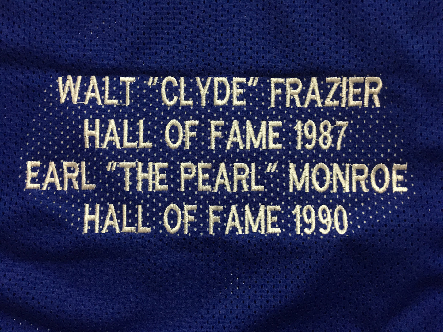 Walt Frazier Earl Monroe signed Knicks Hof Backcourt Jersey autograph JSA Coa