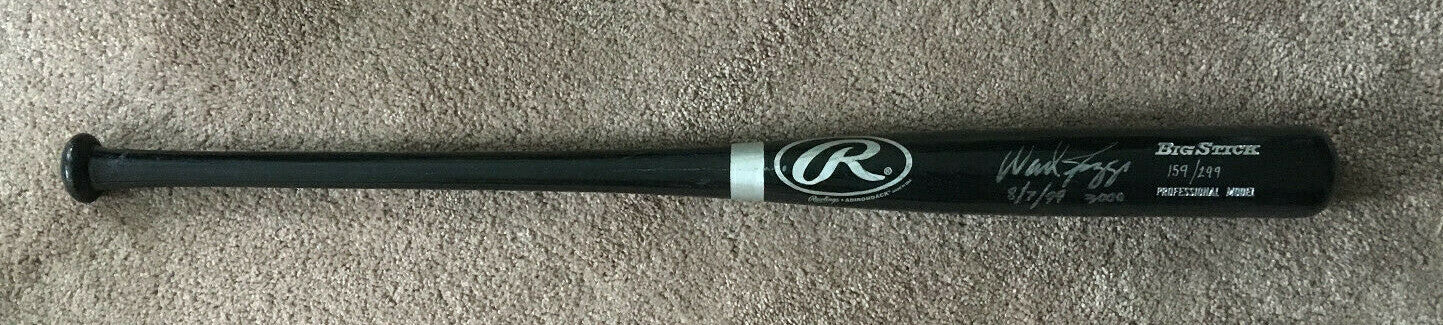 Wade Boggs signed Big Stick Baseball Bat 8/7/99 3000 Hits Autograph COA /299