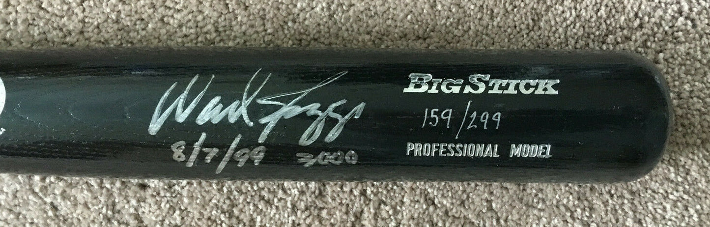 Wade Boggs signed Big Stick Baseball Bat 8/7/99 3000 Hits Autograph COA /299