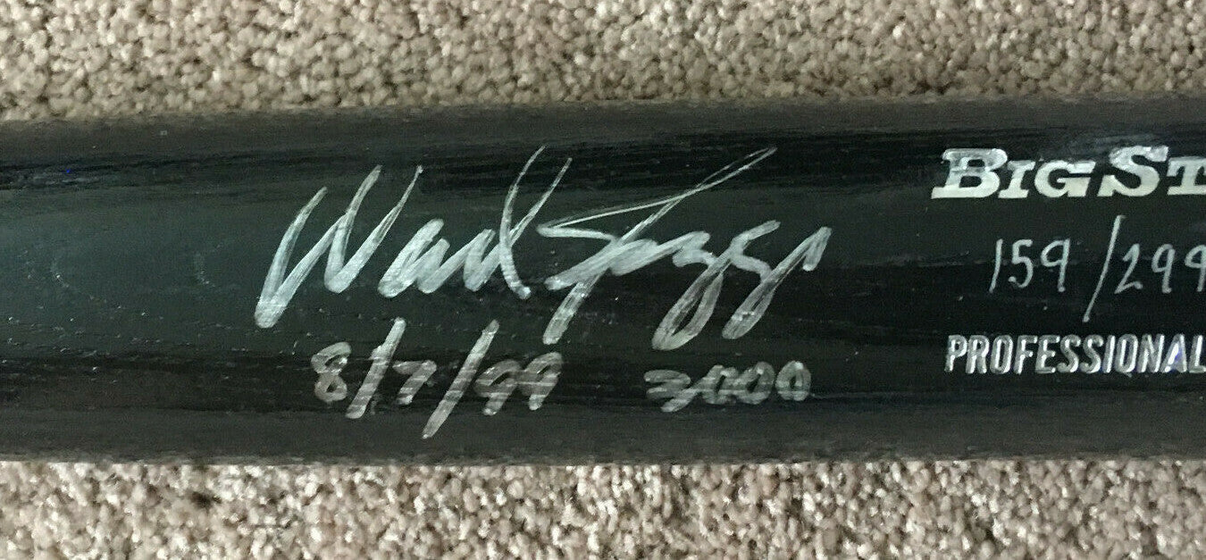Wade Boggs signed Big Stick Baseball Bat 8/7/99 3000 Hits Autograph COA /299