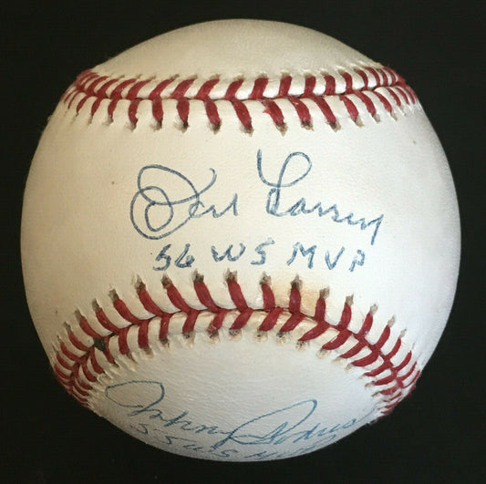 Don Larsen Dusty Rhodes Johnny Podres signed Baseball World Series MVP auto PSA