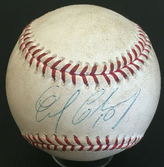 Endy Chavez Signed Game Used Baseball Ny Mets Shea Auto MLB Holo Steiner LOA