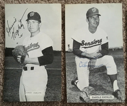 Washington Senators signed JD McCarthy Postcard Photo auto Howie Koplitz Knowles