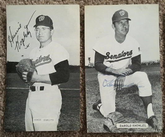 Washington Senators signed JD McCarthy Postcard Photo auto Howie Koplitz Knowles