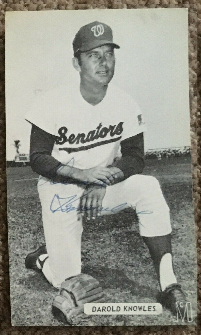 Washington Senators signed JD McCarthy Postcard Photo auto Howie Koplitz Knowles