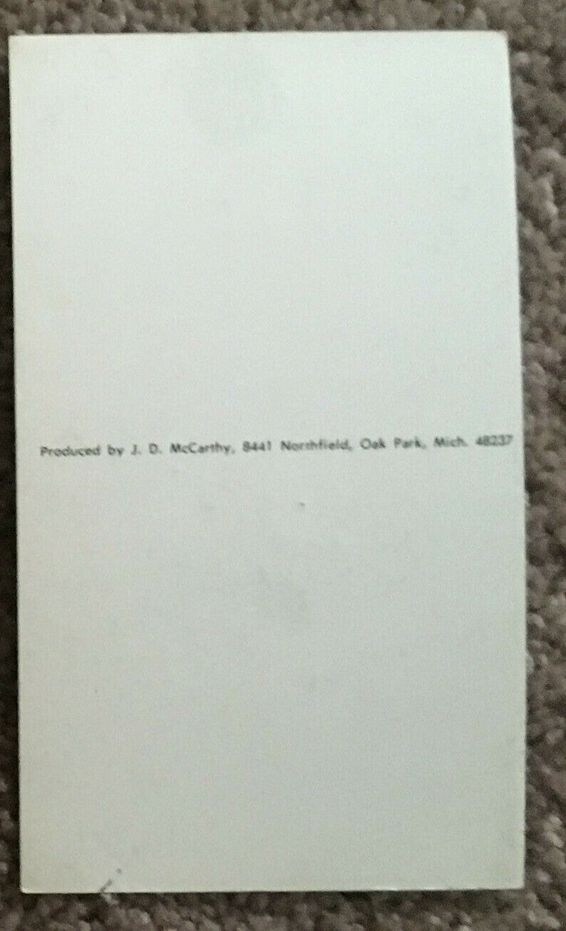 Washington Senators signed JD McCarthy Postcard Photo auto Howie Koplitz Knowles