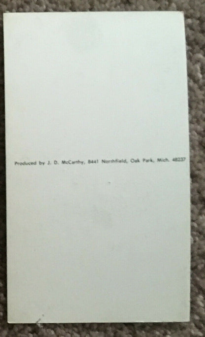 Washington Senators signed JD McCarthy Postcard Photo auto Howie Koplitz Knowles
