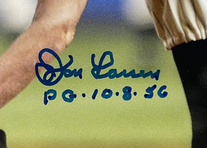 Whitey Ford Don Larsen signed PG 10-8-56 11x14 Framed Photo Yankee Stadium PSA