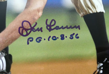 Whitey Ford Don Larsen signed PG 10-8-56 11x14 photo framed auto Agent Holo COA