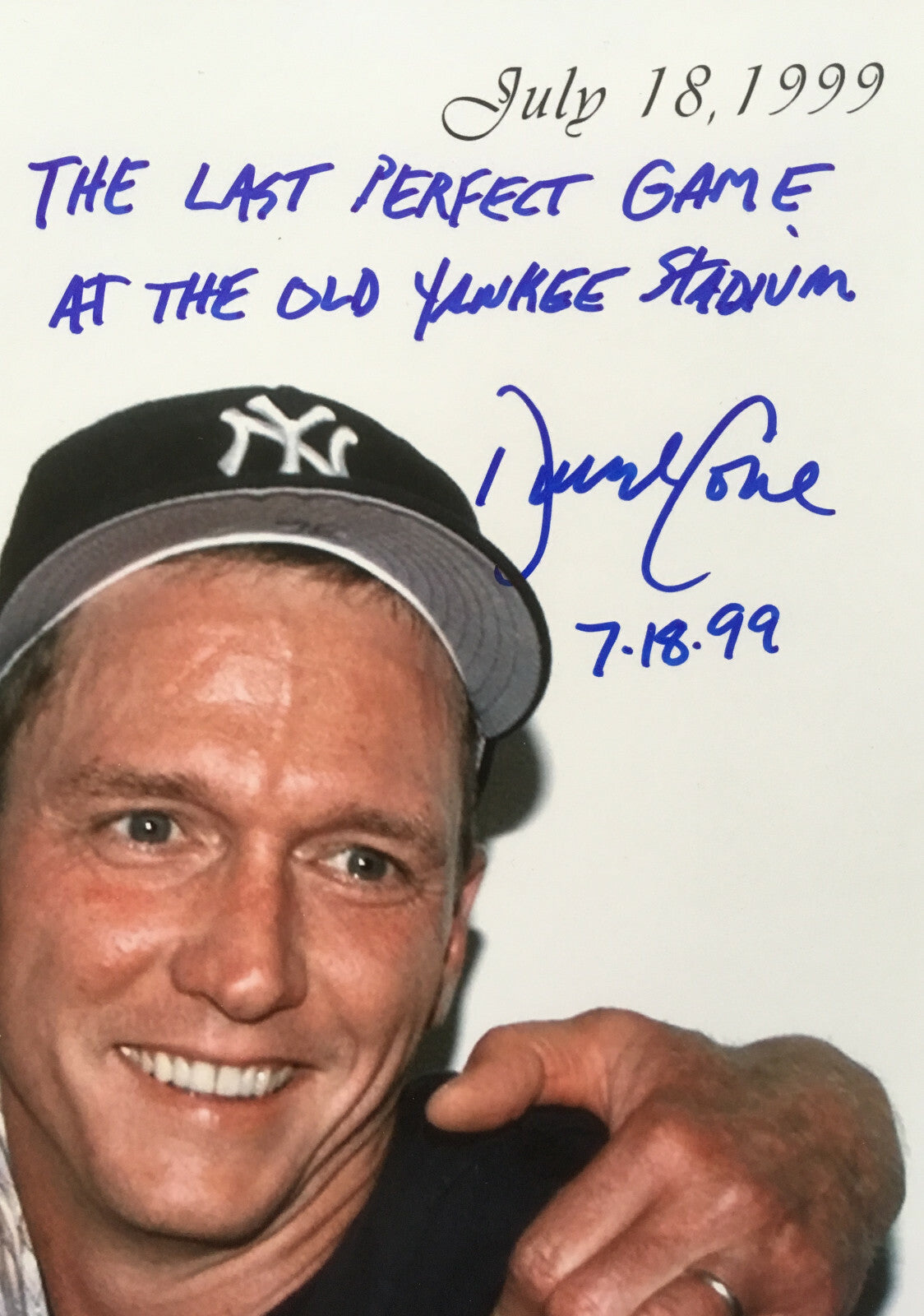Don Larsen David Cone signed 11x14 Photo INS Last PG framed Auto Agent Holo COA