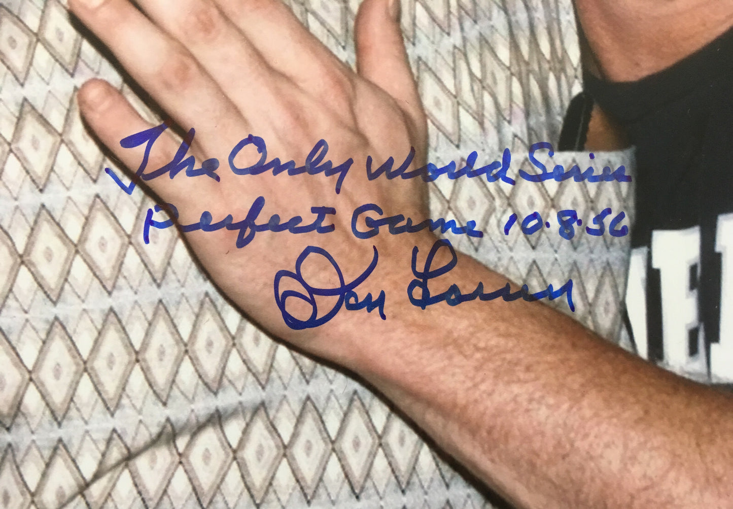 Don Larsen David Cone signed 11x14 Photo INS Last PG Yankees Auto Agent Holo COA