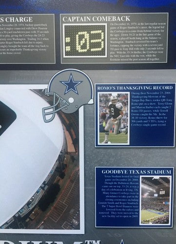 Dallas Cowboys TEXAS STADIUM 16x20 Photo Goodbye Photo file NFL Holo Rare