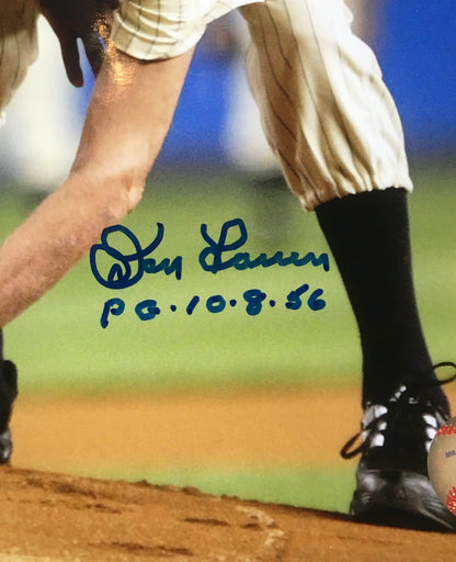 Don Larsen signed 11x14 photo FINAL GAME Dirt yankee stadium PG Auto Agent COA
