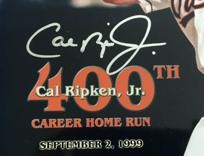 Cal Ripken Jr Orioles signed 8x10 400 HR photo autograph HOF Ripken #8 Holo Coa