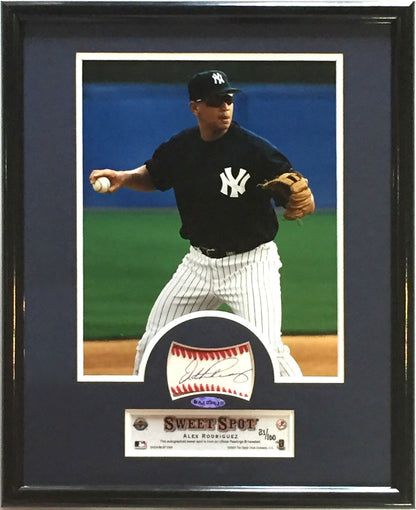 Alex Rodriguez signed Sweet Spot Baseball 8x10 photo framed auto UDA COA /100