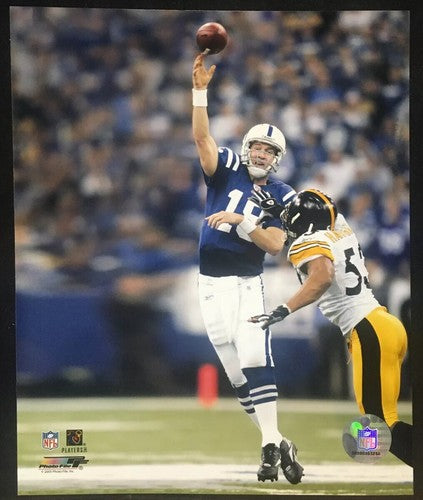 Peyton Manning Mvp 8x10 Photo File Colts Action Vintage NFL Licensed Hologram