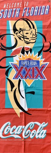 Coca Cola NFL Super Bowl XXIX Official Banner SF 49's vs San Diego Chargers