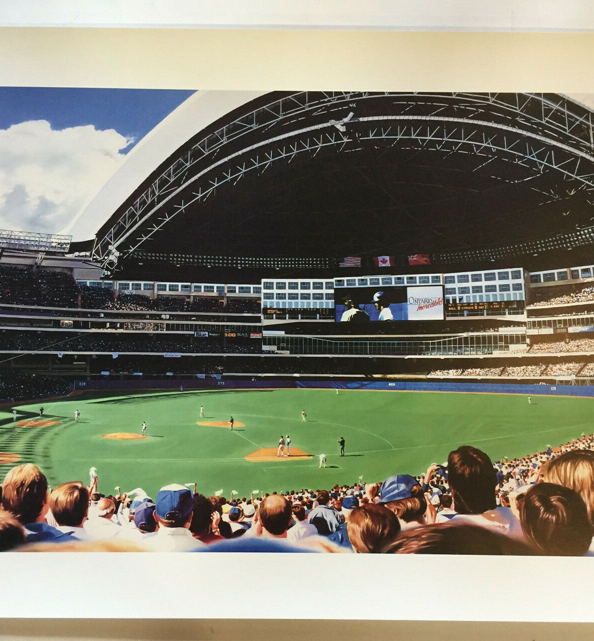 Terrence Fogarty signed Pennant Fever Sky Dome Blue Jays Lithograph Auto /100