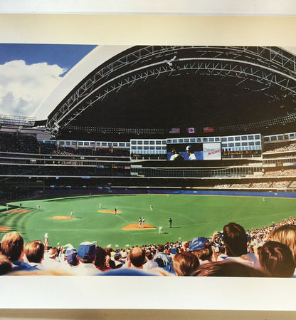 Terrence Fogarty signed Pennant Fever Sky Dome Blue Jays Lithograph Auto /100