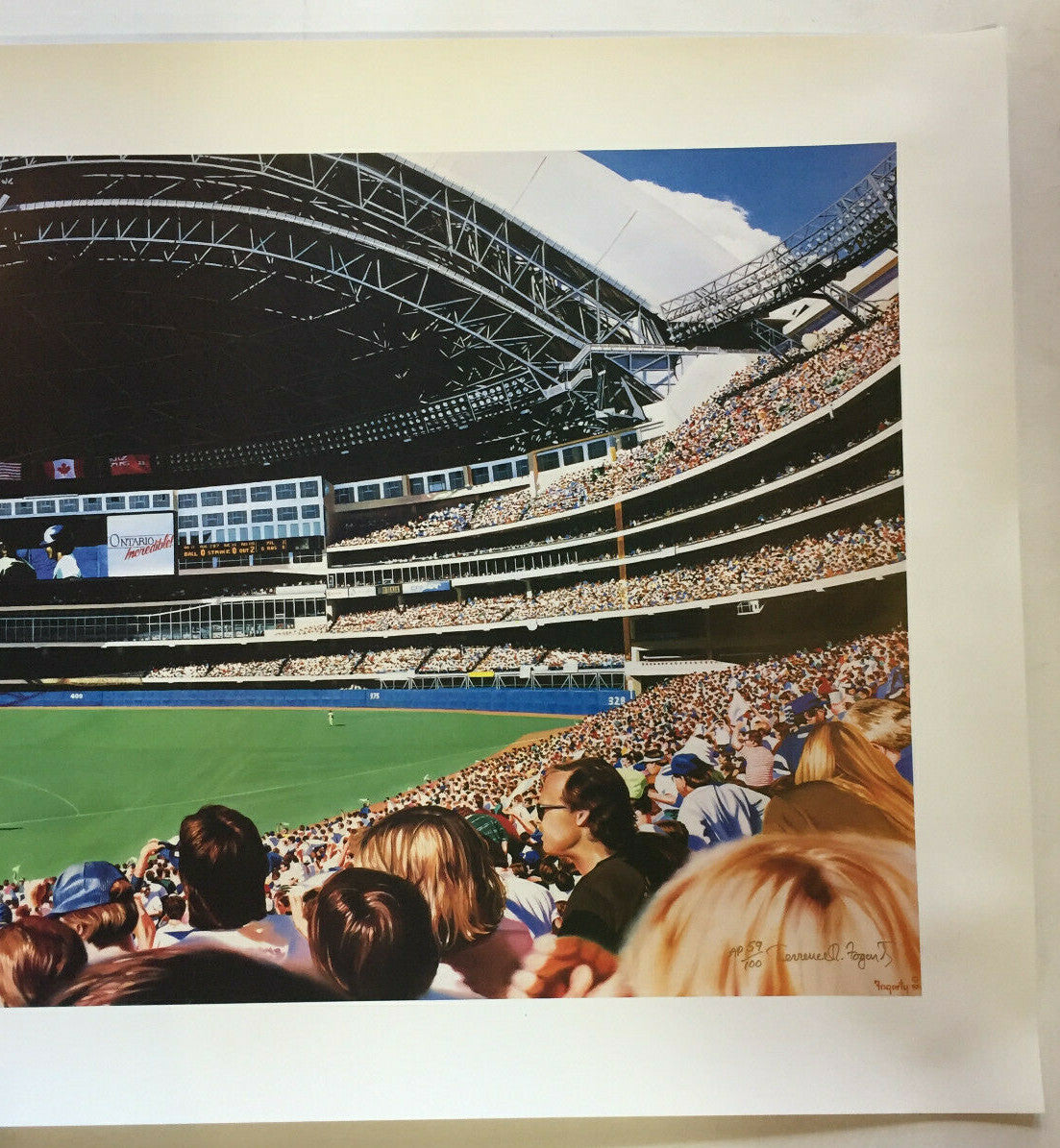 Terrence Fogarty signed Pennant Fever Sky Dome Blue Jays Lithograph Auto /100