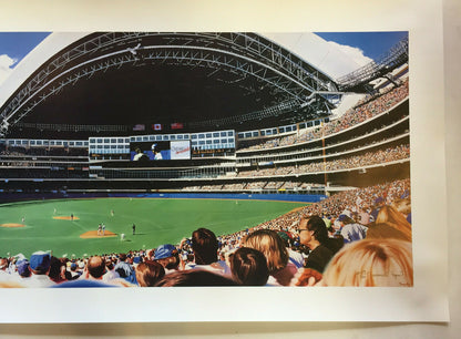 Terrence Fogarty signed Pennant Fever Sky Dome Blue Jays Lithograph Auto /100