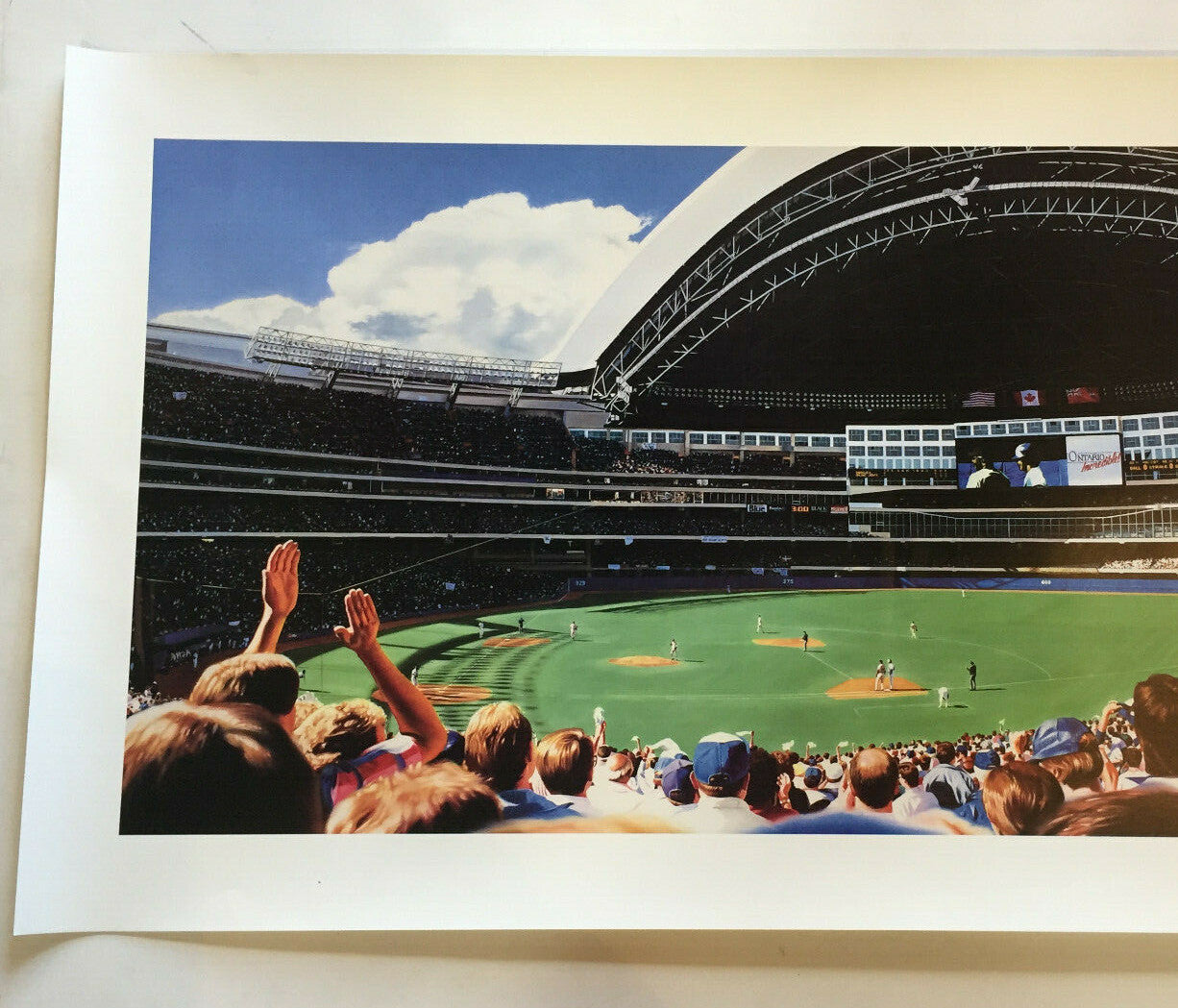 Terrence Fogarty signed Pennant Fever Sky Dome Blue Jays Lithograph Auto /100