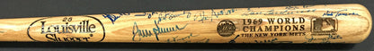 1969 NY Mets Team signed mini bat 30+ Auto Nolan Ryan Tom Seaver Yogi Berra Psa