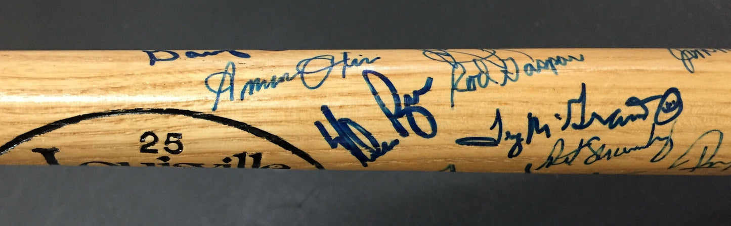 1969 NY Mets Team signed mini bat 30+ Auto Nolan Ryan Tom Seaver Yogi Berra Psa