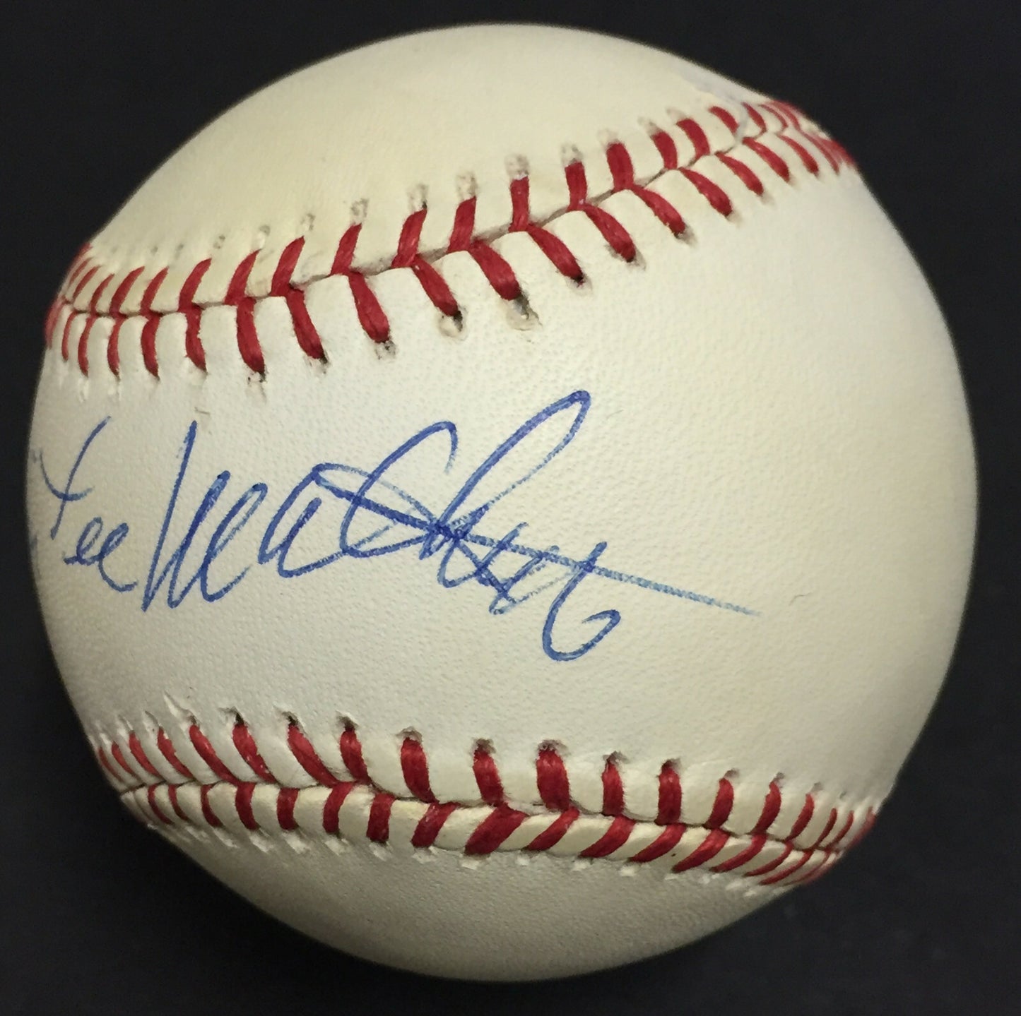 Edwin Lee Eddie Mathews signed Full Name Official NL Baseball Autograph PSA COA