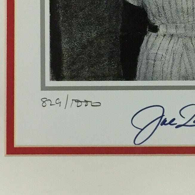 Joe DiMaggio signed Robert Stephen Simon Litho Photo Framed #5 Auto COA /1000