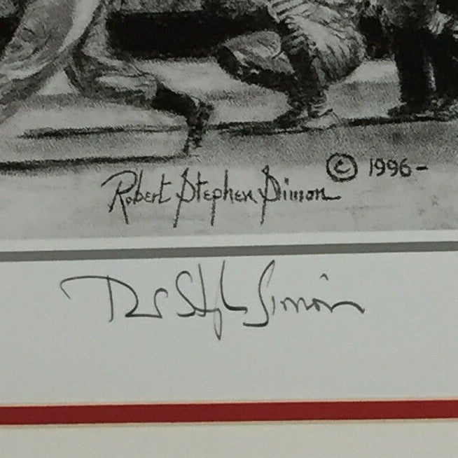 Joe DiMaggio signed Robert Stephen Simon Litho Photo Framed #5 Auto COA /1000