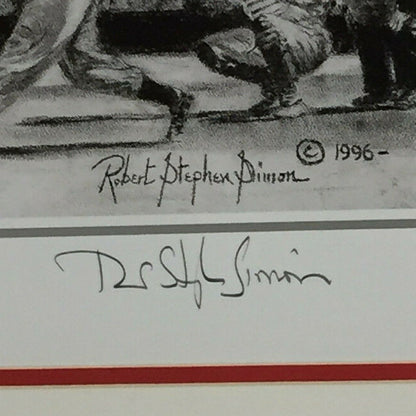 Joe DiMaggio signed Robert Stephen Simon Litho Photo Framed #5 Auto COA /1000