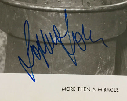 Sophia Loren signed 8x10 More Than a Miracle Studio Lobby photo mint Auto JSA