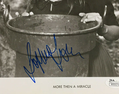 Sophia Loren signed 8x10 More Than a Miracle Studio Lobby photo mint Auto JSA
