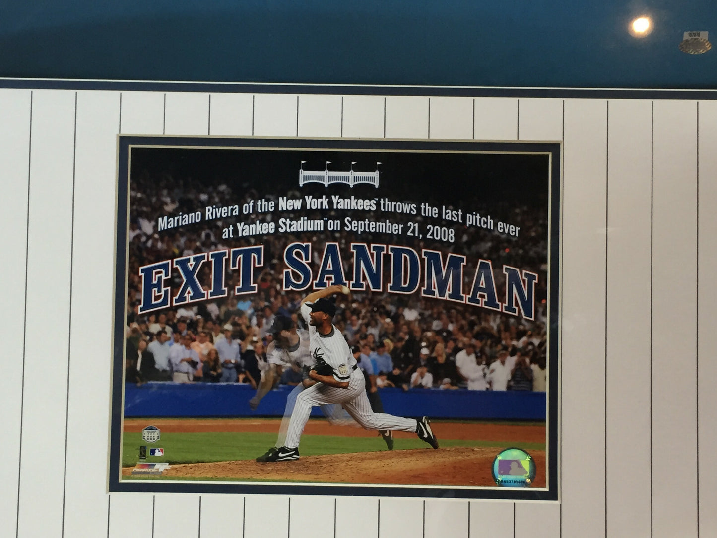 Mariano Rivera signed Game used Yankee Stadium Seatback framed auto Steiner