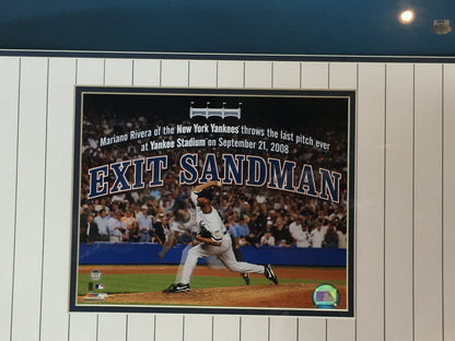 Mariano Rivera signed Game used Yankee Stadium Seatback framed auto Steiner