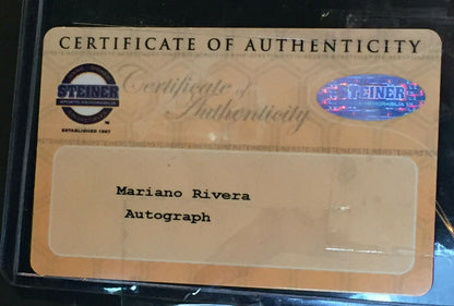 Mariano Rivera signed Game used Yankee Stadium Seatback framed auto Steiner