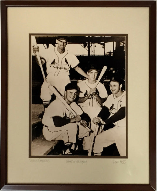 St Louis Cardinals Heart of the Order Stan Musial 1955 11x14 Framed Photo