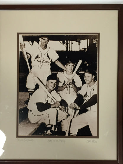 St Louis Cardinals Heart of the Order Stan Musial 1955 11x14 Framed Photo