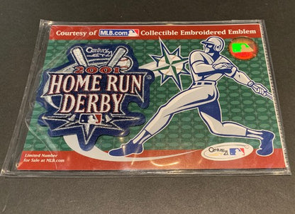 2001 MLB Official All Star Game Home Run Hr Derby Patch Ichiro Suzuki Cal Ripken