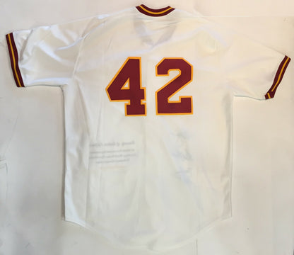 Tom Seaver Randy Johnson Mark Mcgwire Signed USC TROJANS Baseball jersey Steiner