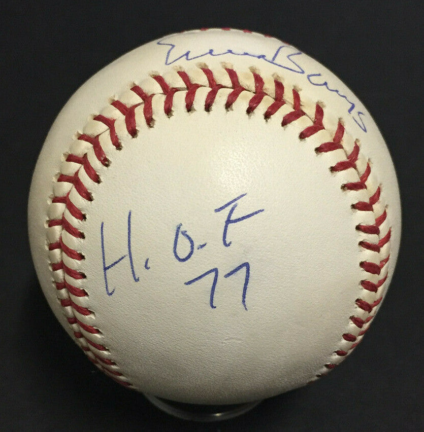 Ernie Banks Cubs Signed Official NL baseball Autograph INS HOF 77 Auto CBM COA