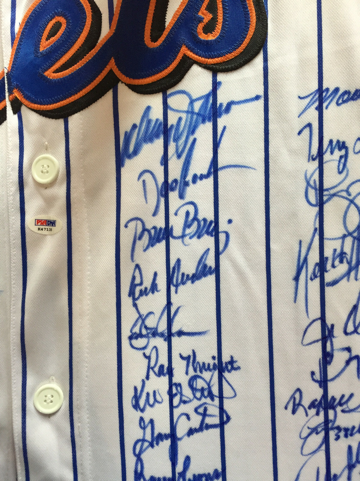 1969 1986 Mets World Series Signed Jersey 41 Auto Tom Seaver Gary Carter PSA