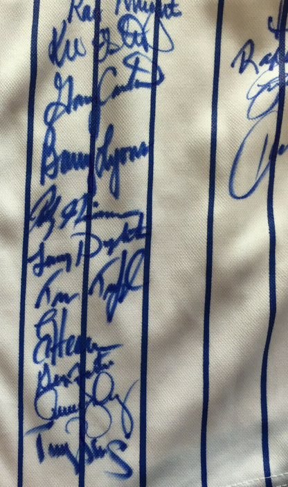 1969 1986 Mets World Series Signed Jersey 41 Auto Tom Seaver Gary Carter PSA